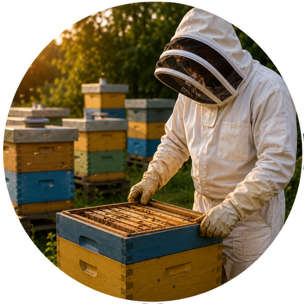 Beekeeping hat with drawstring
